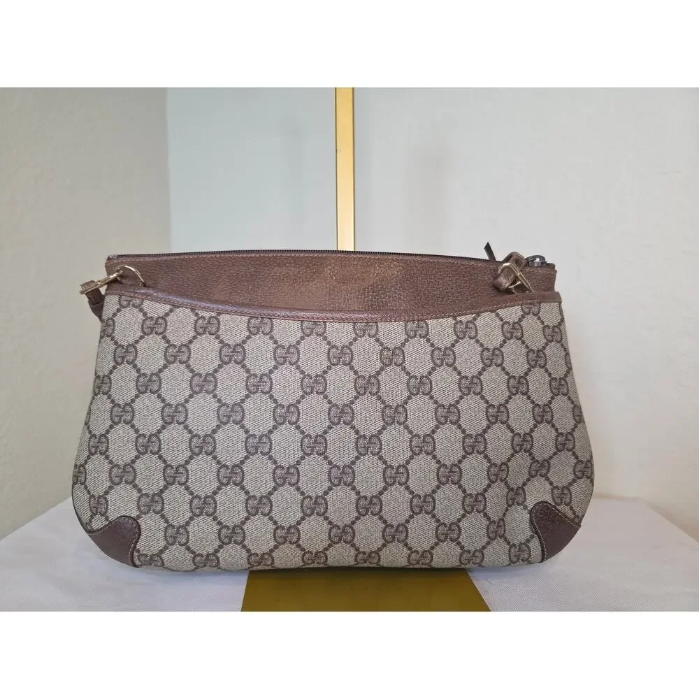 Gucci GG Canvas Web Stripe Vintage Crossbody Bag Removable strap Italy Ophidia - Picture 15 of 15